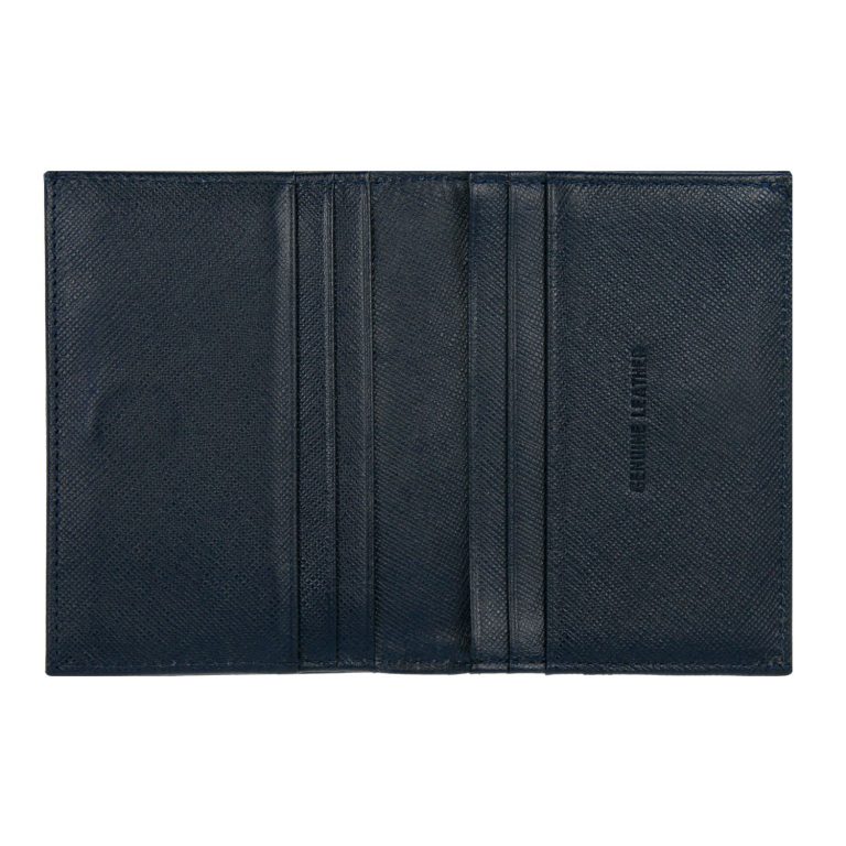 Buy Crossing Navy Series Bi-fold Leather Card Case With Magnet Closure ...